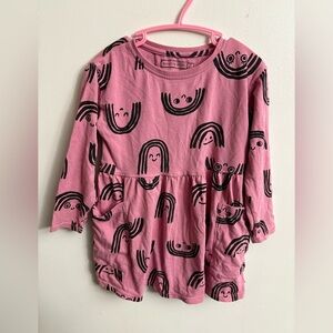 Souris mini Pink Smiley Face Dress 3 years